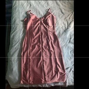 Pink zipper up dress